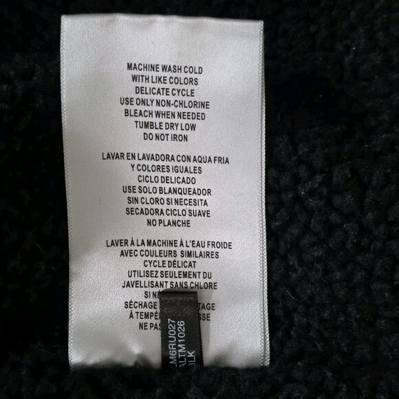 Levi's Trucker Jacket Men L Black Faux Leather LS Hooded Pockets Western Grunge - Picture 11 of 16